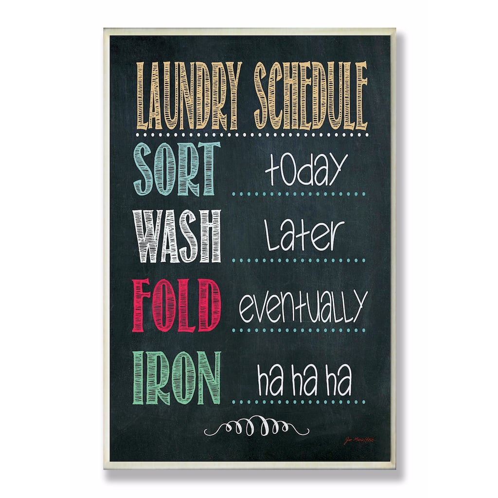 Stupell Laundry Schedule Funny Chalkboard Bathroom Wall Art