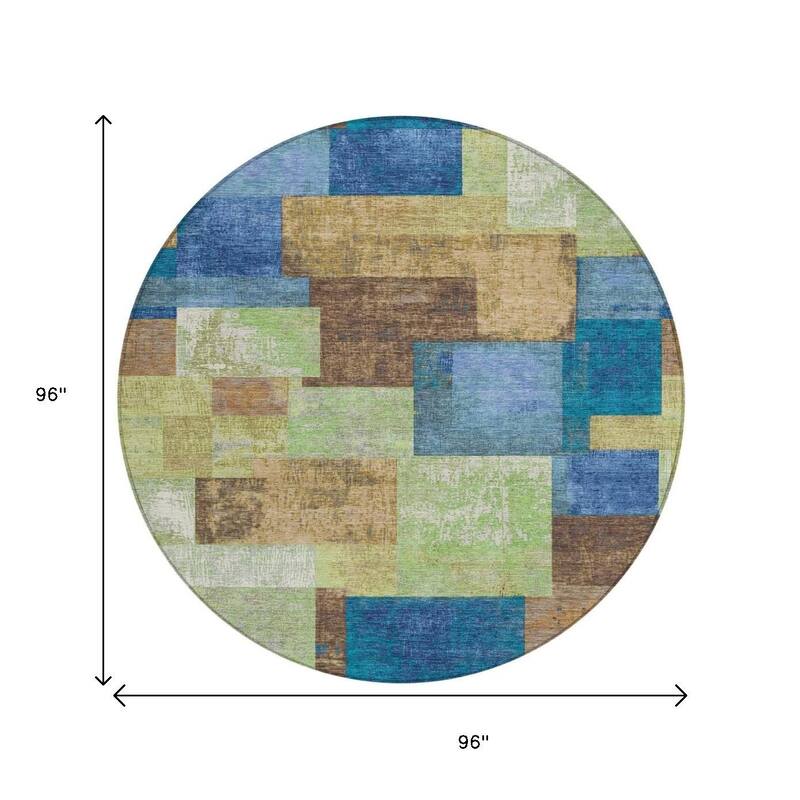 HomeRoots Geometric Traditional Rectangle Outdoor Rug