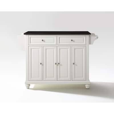 Kitchen Island Granite Top Full Size - Portable Kitchen Cart with Storage & Drawers - Modern Kitchen Furniture