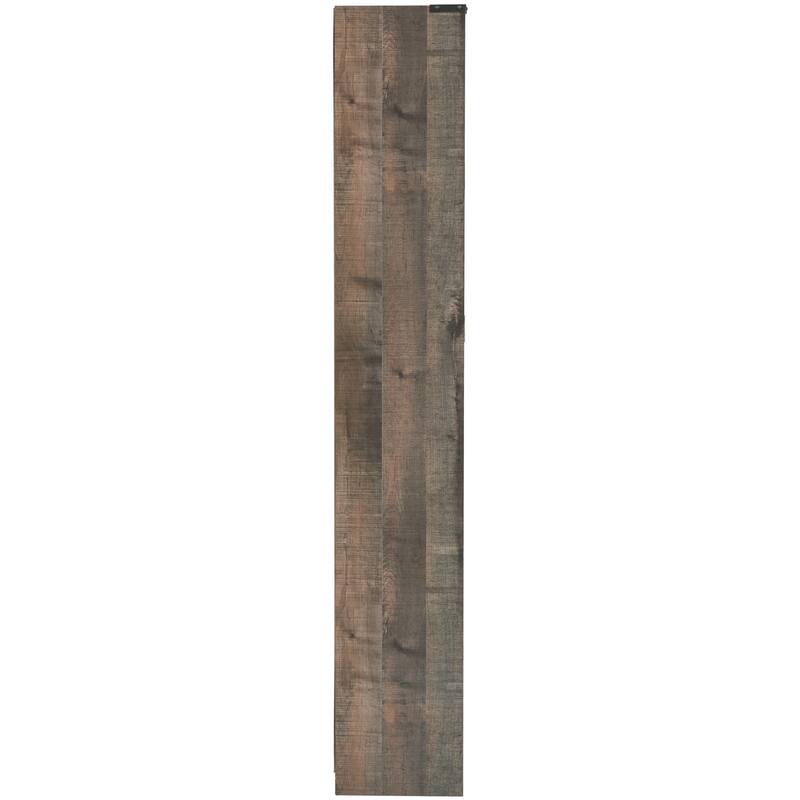 72 Inches 5 Compartment Wooden Pier with Metal Brackets, Brown