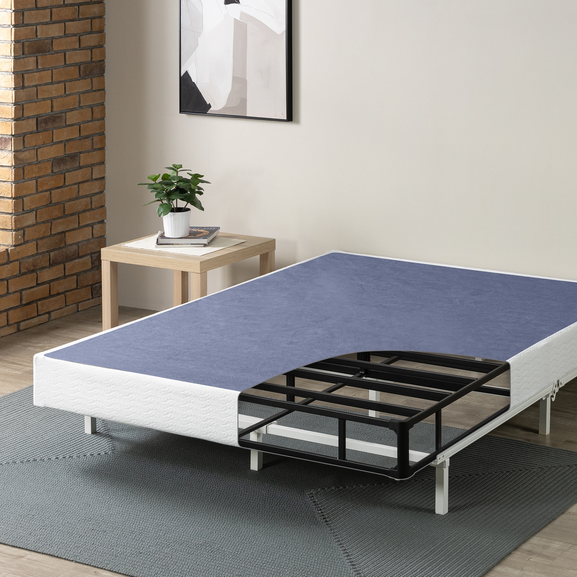 Full size bed with mattress and box hot sale spring included