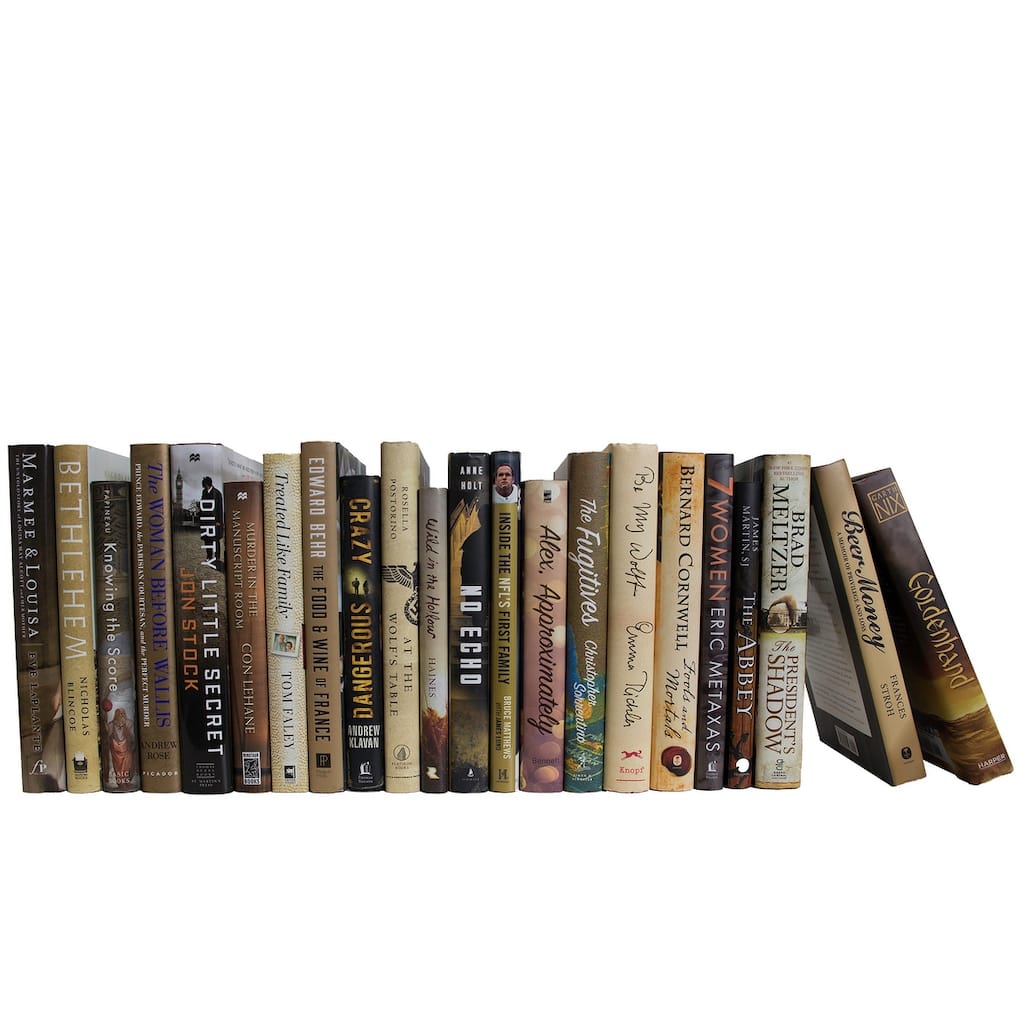 Books Brown Decorative Accessories: Boardwalk Dust Jackets Color By The Foot