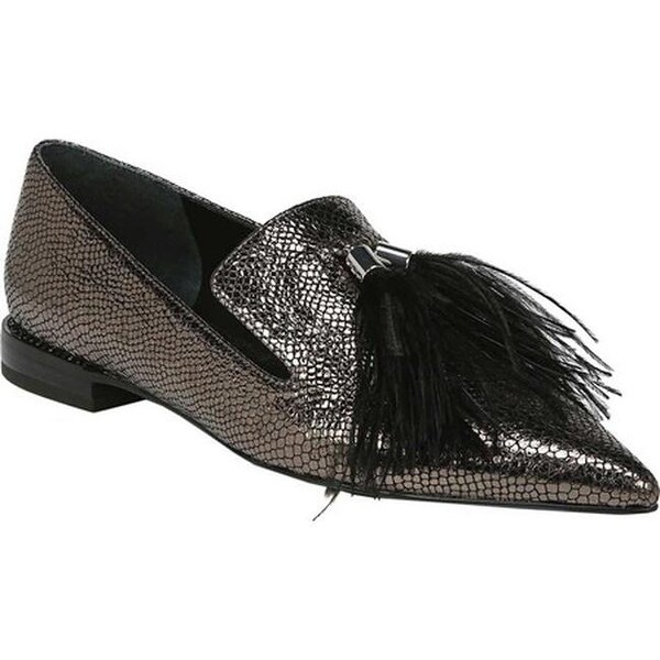 franco sarto metallic loafers