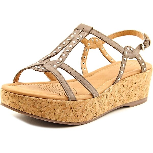 Corso Como Sandi Women Open Toe Leather Wedge Sandal