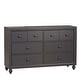 preview thumbnail 2 of 4, Cottage View Dark Gray 6 Drawer Dresser