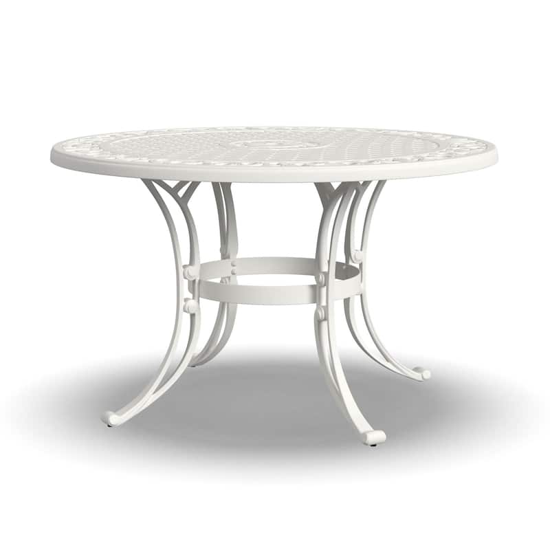 Sanibel White Aluminum 5 Piece Outdoor Dining Set - 48" x 29" x 48"