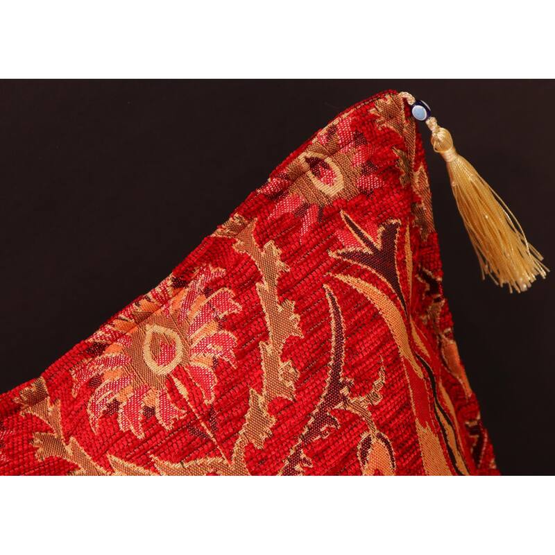 Suzani Tulip Chenille Turkish Decorative Pillow