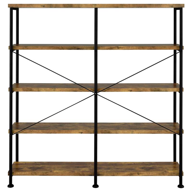 Analiese 63-inch 4-shelf Double Bookshelf - 60.00" x 14.25" x 63.00"