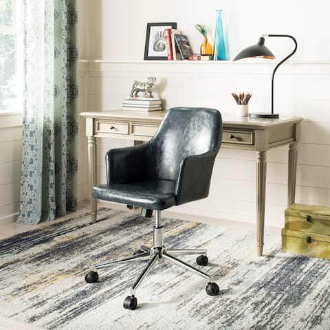 Carbon Loft Earl Dark Grey/ Chrome Swivel Office Chair - 21.5" x 22.8" x 35"