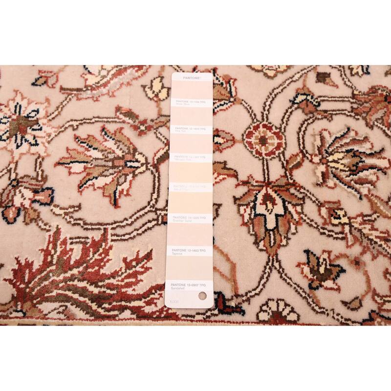 ECARPETGALLERY Hand-knotted Mirzapur Beige Silk, Wool Rug - 5'8 x 7'10