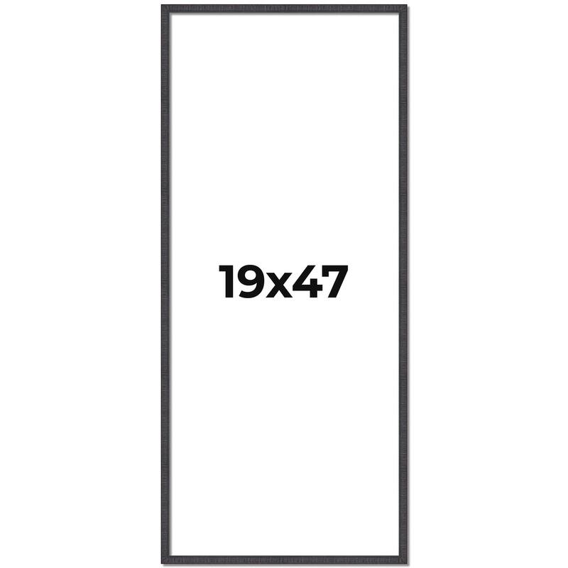 19x47 Frame Brown Solid Wood Picture Frame - Complete Modern Photo