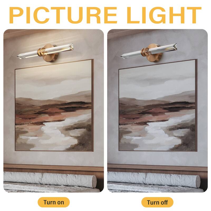 KAYLA 18/24-inch -Triangular Pyramid Crystal Vanity Light - Copper Single Pack