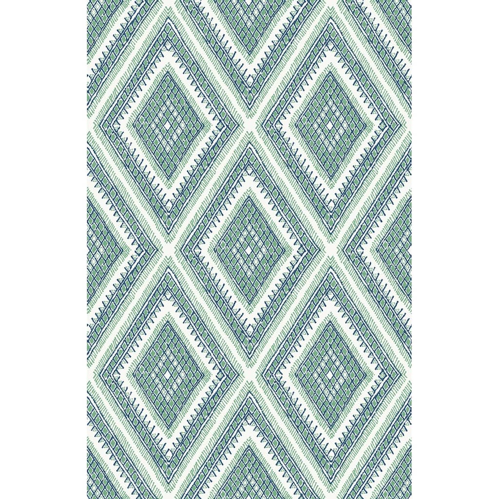 A-Street Prints Zaya Green Tribal Diamonds Wallpaper