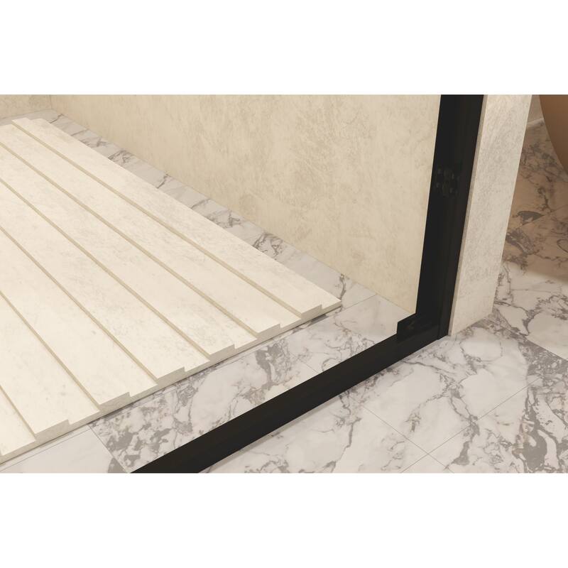 GDFStudio - Alden Adjustable Frameless Double Sliding Shower Door for Modern Bathroom Spaces