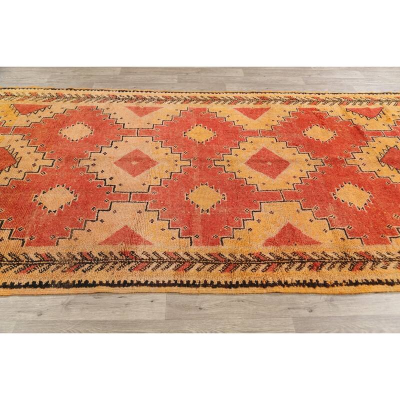 Stunning Tribal Moroccan Oriental Area Rug Wool Hand-knotted - 5'5" x 11'5"