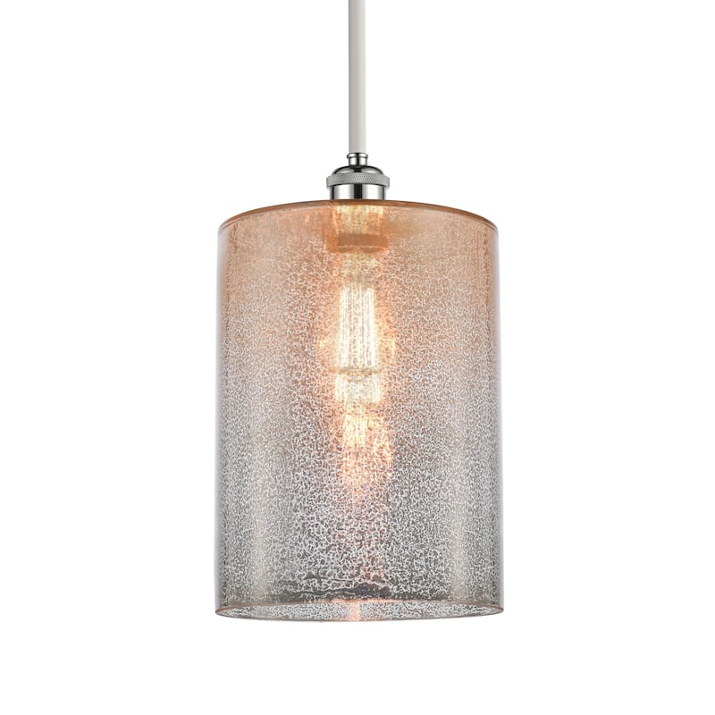 Innovations Lighting 516-1S-14-9-L Cobbleskill Pendant Cobbleskill 9" - Mercury / White and Polished Chrome