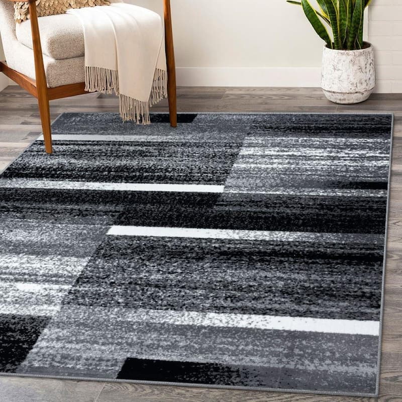 Luxe Weavers Art Deco Abstract Geometric Area Rug - 8x10 - Gray