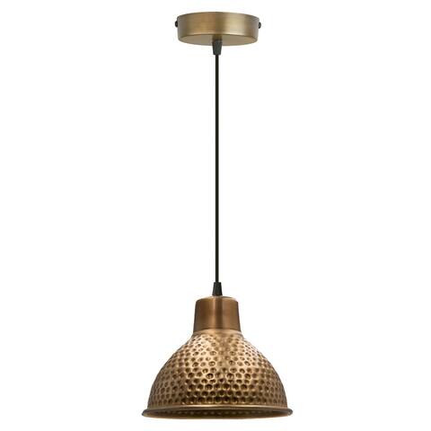 Carbon Loft Valemon 6.5-inch Hammered Metal 1-light Pendant