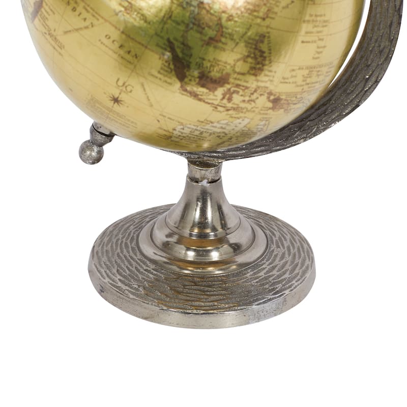 Aluminum Metal Globe - Brown - Roche River Decor - 7"W x 7"L x 10"H