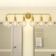 preview thumbnail 10 of 8, Modern Glam 6-light Bathroom Vanity Light with Crystal Shade - 44 inches