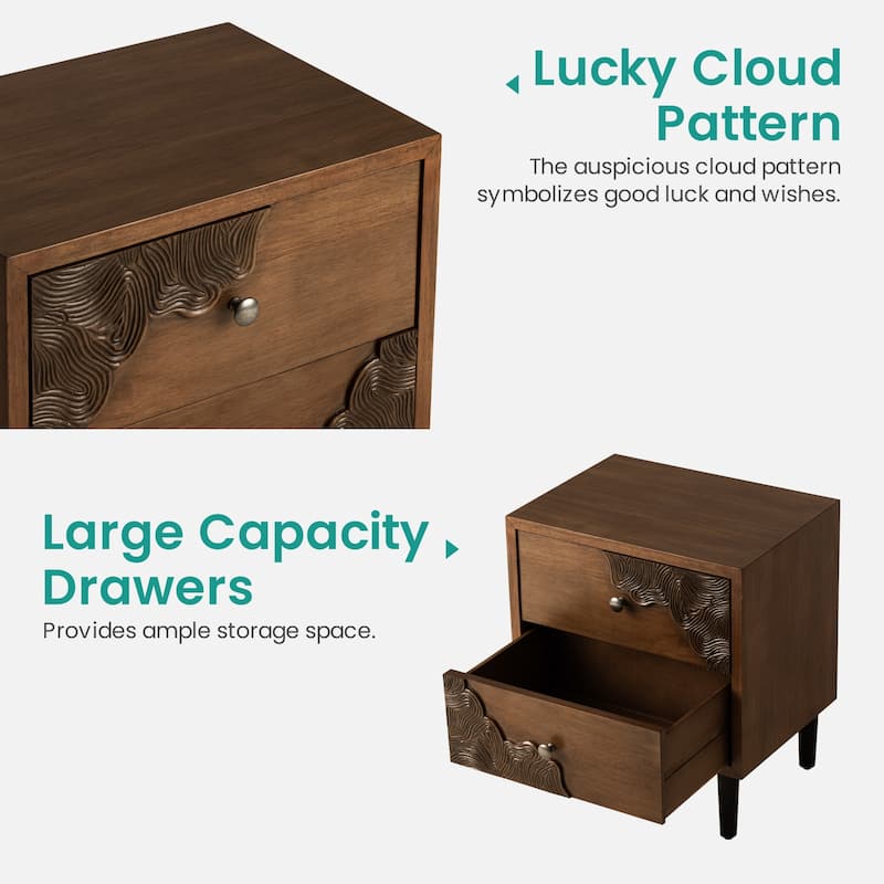 SUNBURY Mid-Century End Table with Drawer