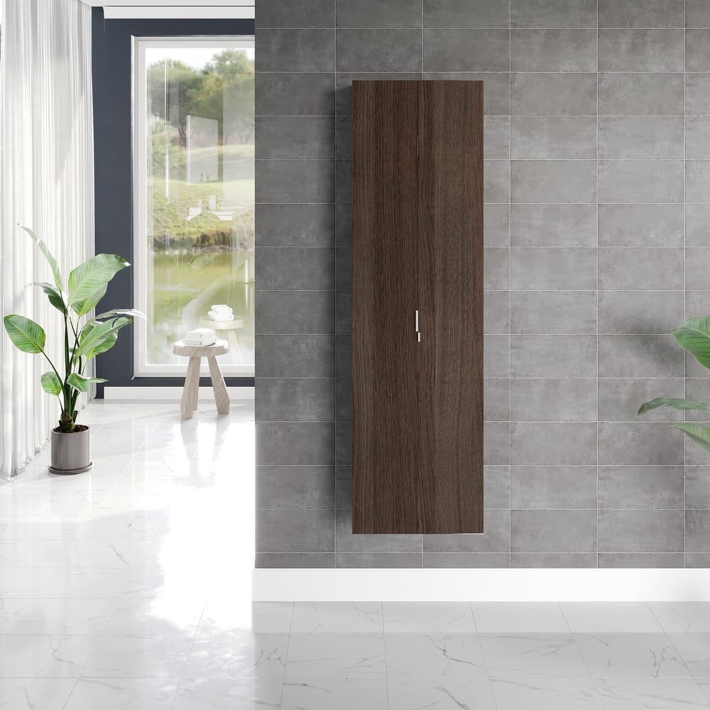 Eviva Luxurious 16"W x 16"D x 67"H Wall-Mounted Linen Cabinet