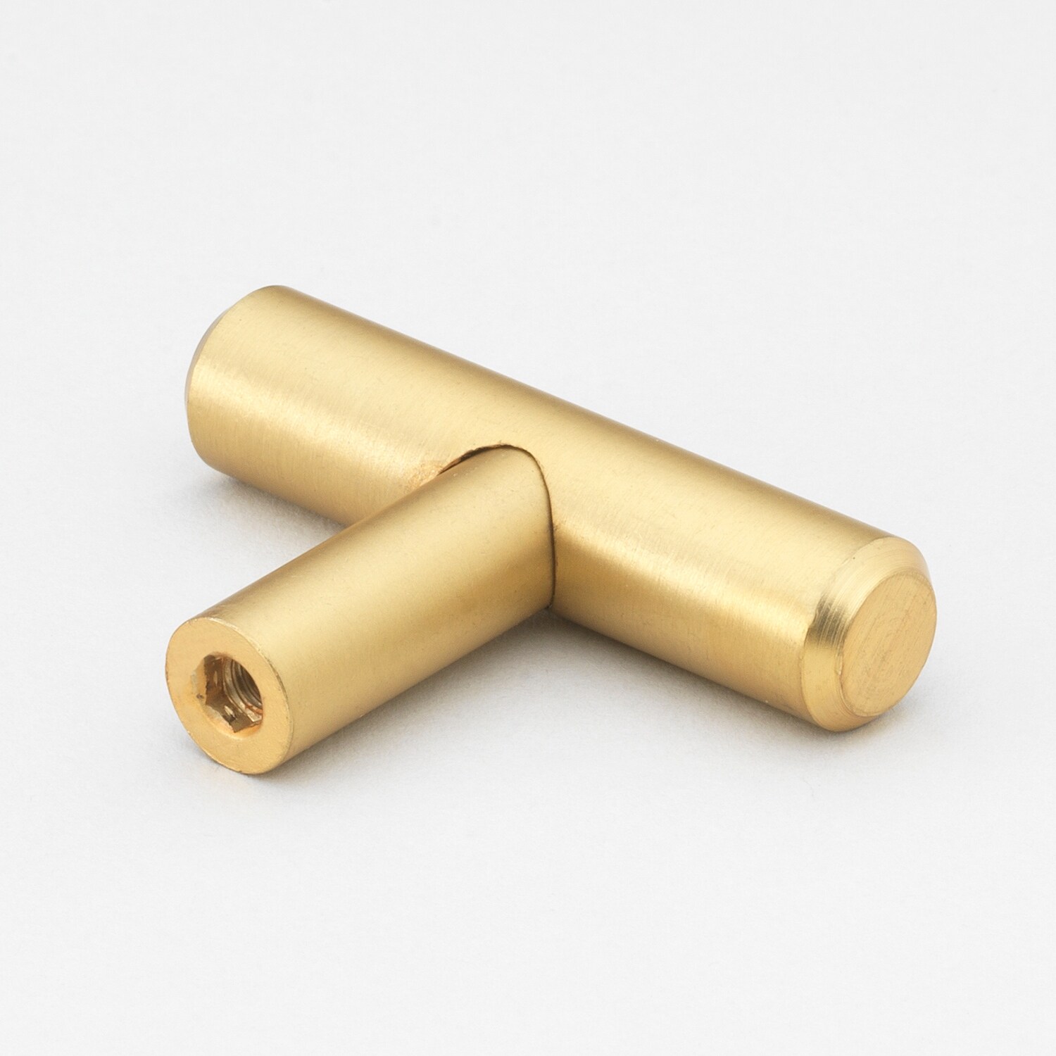 GlideRite 5 Pack 2 in. Satin Gold Solid Steel Cabinet T Knob Pulls