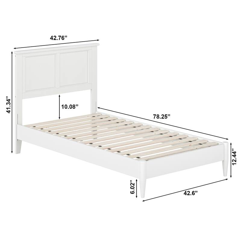 Charlotte Solid Wood Low Profile Platform Bed