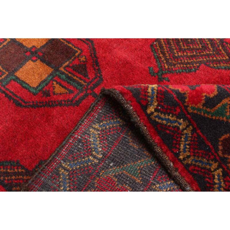 ECARPETGALLERY Hand-knotted Teimani Red Wool Rug - 3'8 x 6'2