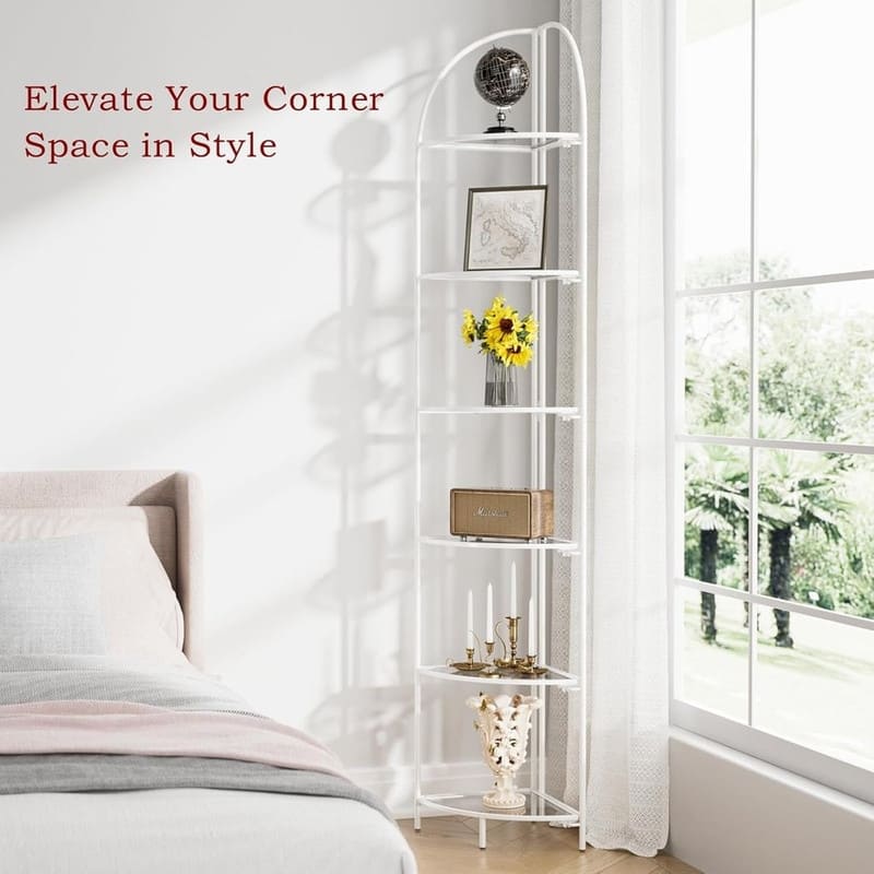 Crofy Foldable 6 Tier Corner Shelf