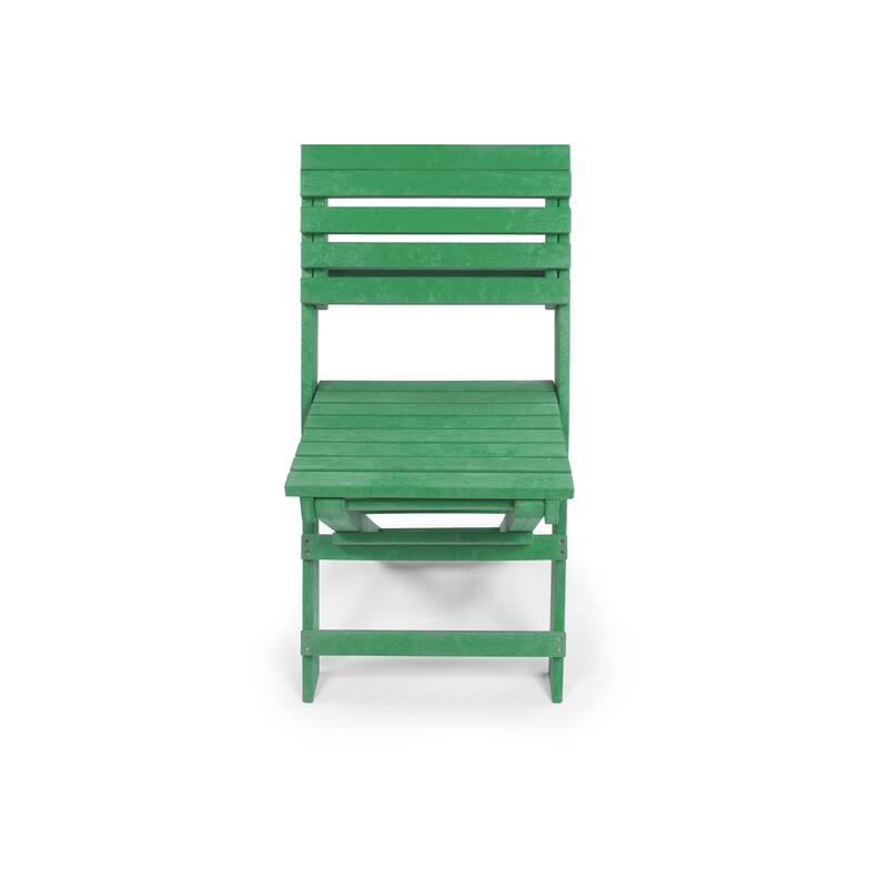 Las Cabos Fully Assembled All-Weather Recycled HDPE Outdoor Folding Bistro Chair