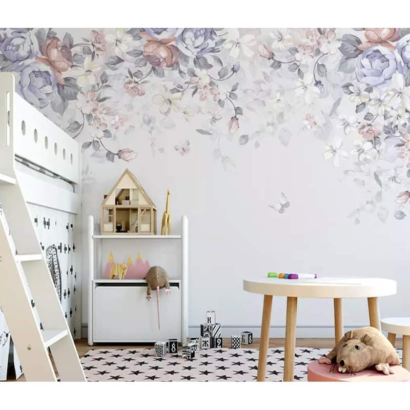 GK Wall Design Dark Floral Soft Vintage Blossom Removable Wallpaper