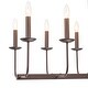 preview thumbnail 24 of 26, Farmhouse 10-Light Candle Iron Kitchen Island Linear Chandelier