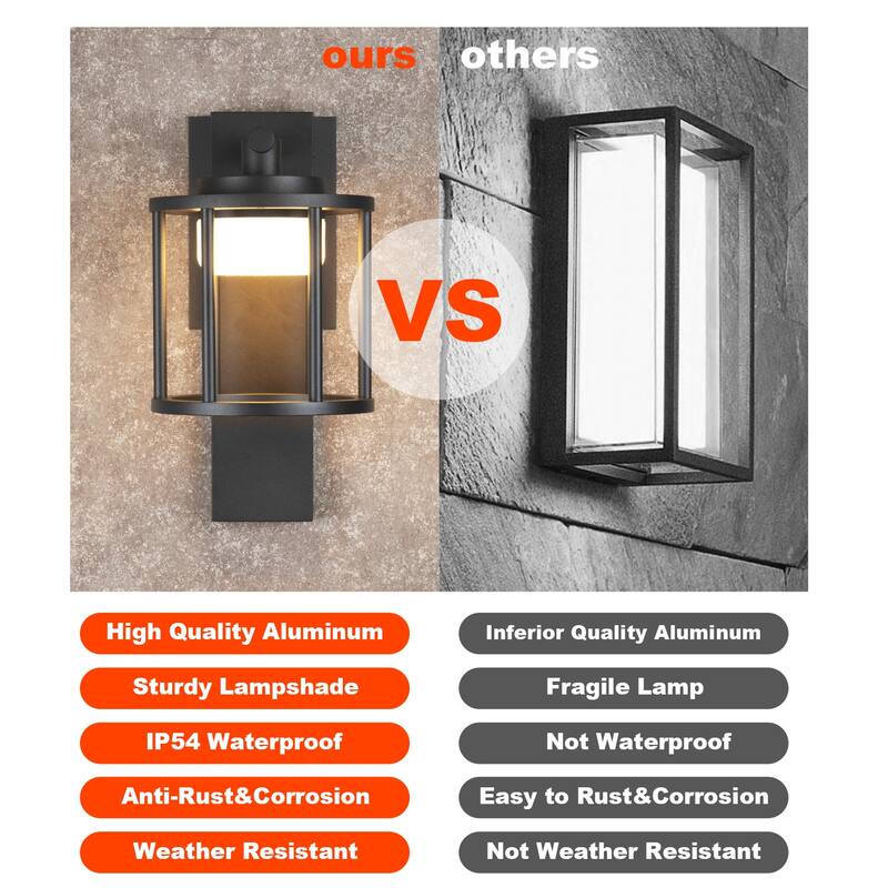 Wall Sconce Replaceable GX53 LED Bulb Porch Light Modern Waterproof Wall Lamps IP44 Waterproof Outdoor Garden Light