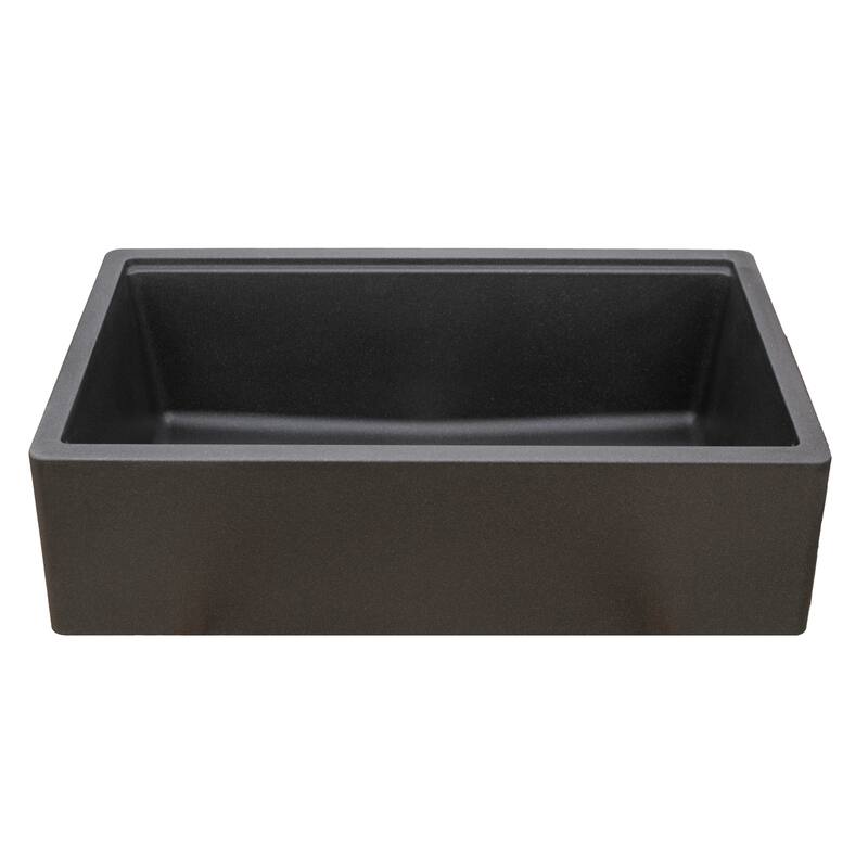 Titan Farmhouse Granite Single Bowl Kitchen Sink with Cutting-Board & Strainer