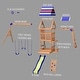 preview thumbnail 13 of 11, Backyard Discovery Beach Front Cedar Wood Swing Set, Slide, Play Deck - 14'1" x 14'5"