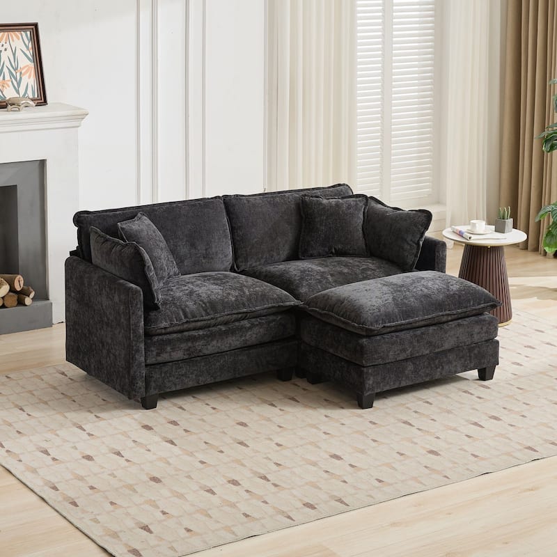 Modern Sectional Cloud Sofa Ottoman for Living Room and Bedroom