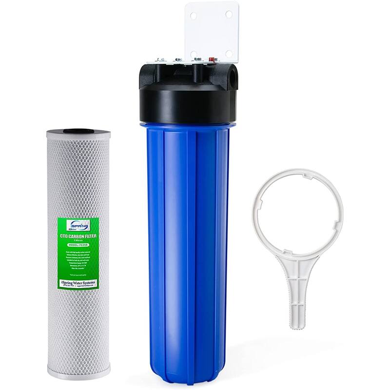iSpring 1-Stage Whole House Water Filtration system w/ 20-Inch Carbon Block-WGB12B - Blue