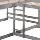 preview thumbnail 13 of 11, Full and Twin Modern Design Size L-Shaped Bunk Bed with Slide and Short Ladder,4 Beds in 1 L-Shaped Bunk Bed,White