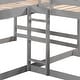 preview thumbnail 9 of 7, L Shaped Bunk Bed for 4, Full and Twin Size L-Shaped Bunk Bed w/Slide and Short Ladder, Solid Wood Bunk Bed Frame for Kids Teens