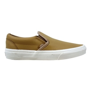 tan leather slip on vans