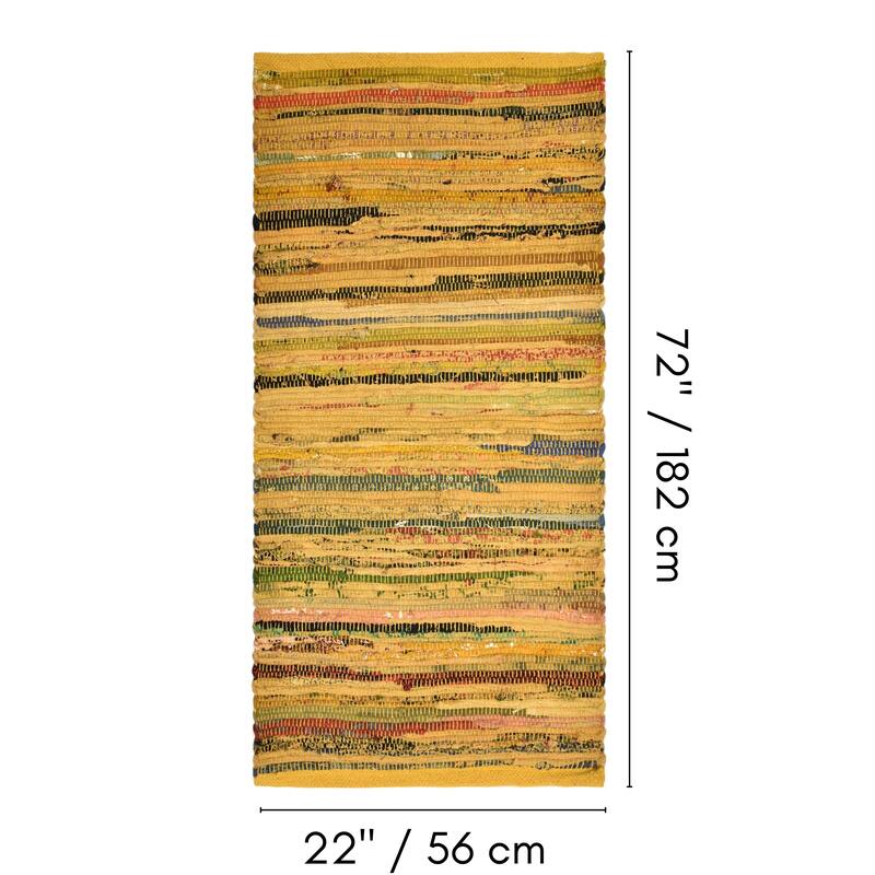 Fabstyles Premium Cotton Handmade Area Rag Rug Living Room, Hallway
