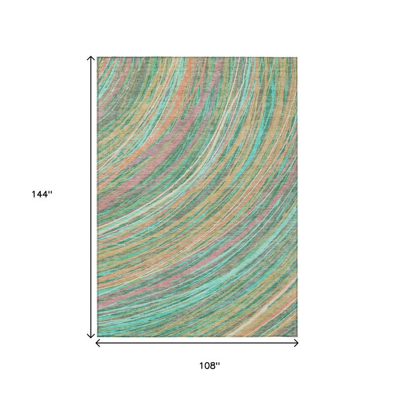 HomeRoots Abstract Transitional Rectangle Outdoor Rug