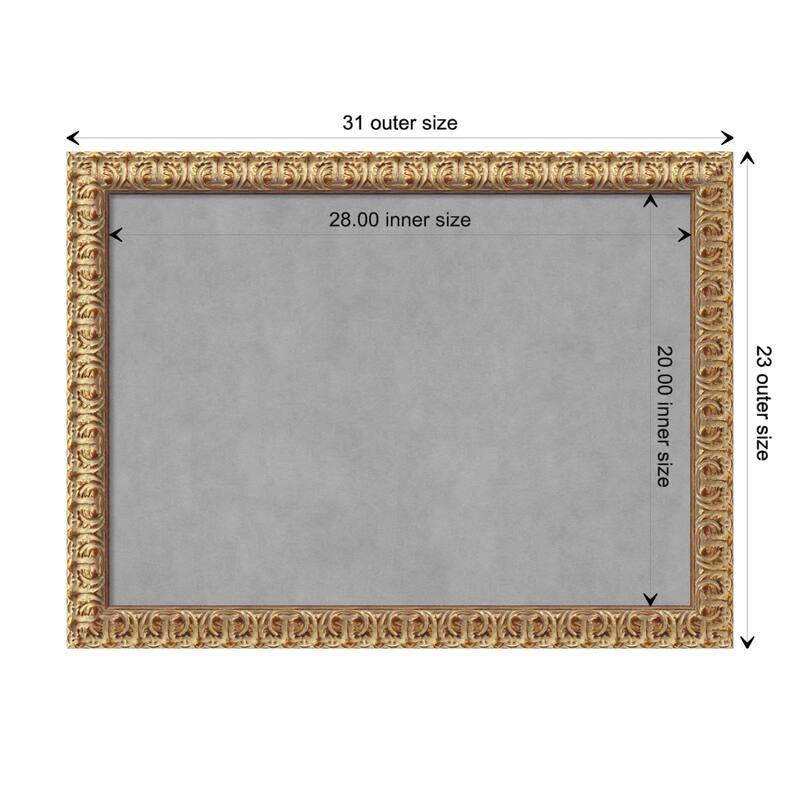 Amanti Art Florentine Gold Framed Magnetic Board - Board Size 28x20