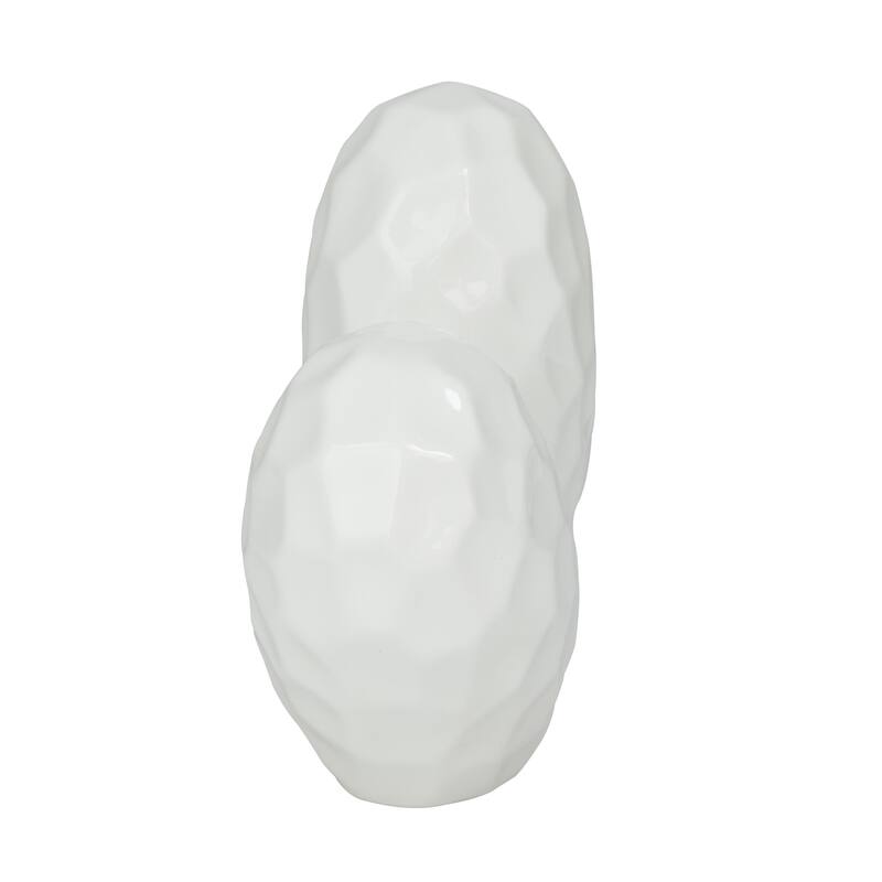 Gold, Black, Silver or White Porcelain Ceramic Dimensional Angled Origami Inspired Heart Decorative Sculpture