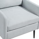 preview thumbnail 25 of 28, 23.6 Inch Seat Wide Chenille Accent Chair - Metal Black Legs Hold 300lbs