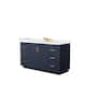 Option Dark Blue, Gold Trim, White Quartz Top