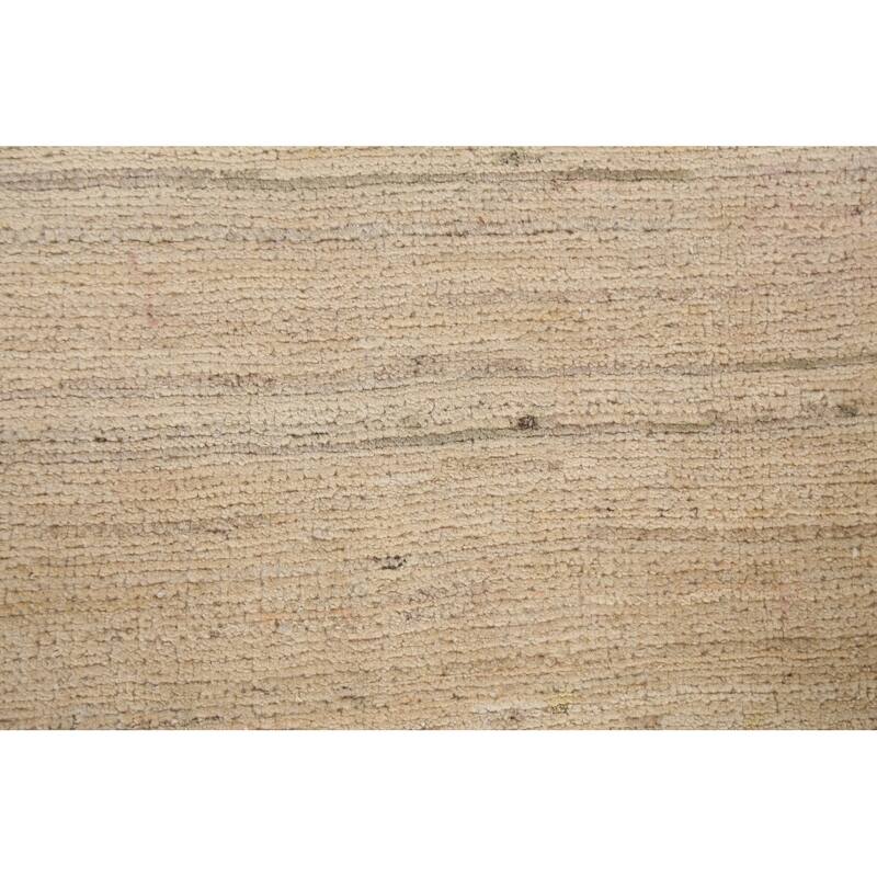 Contemporary Neutral Gabbeh Kashkoli Area Rug Hand-knotted Wool Carpet - 5'9" x 7'7"