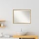 preview thumbnail 15 of 29, Beveled Wood Bathroom Wall Mirror - Svelte Polished Gold Frame
