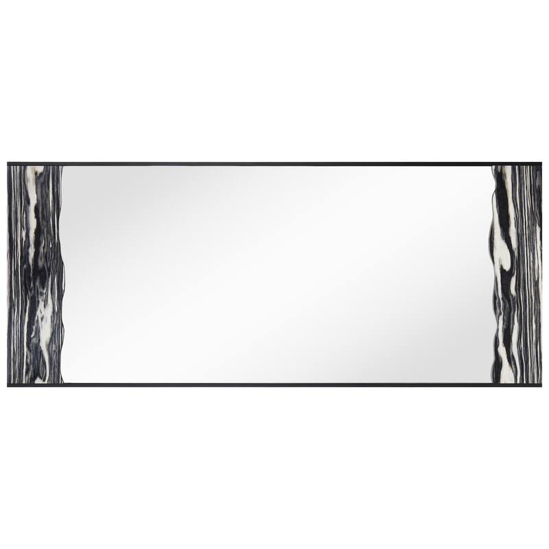 Modern Veil Rectangular Wall Mirror on an Exotica Stained Veneer Frame - 57"x 24"x0.8"